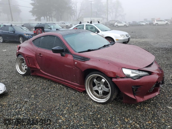 2017 Toyota 86 with VIN JF1ZNAA18H8709039, listed as a Copart auction lot 83163834 with 56,587 mi miles and Salvage Title. Bid and sale history available at carsss.com. Image 4.