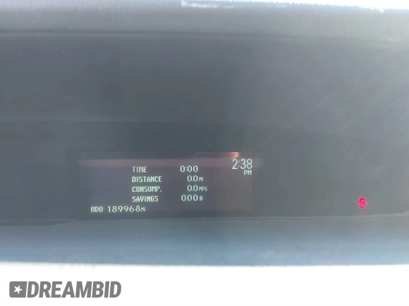 2013 Toyota Prius One with VIN JTDKN3DU6D5540079, listed as a IAAI auction lot 41644310 with 189,968 mi miles. Bid and sale history available at carsss.com. Image 7.