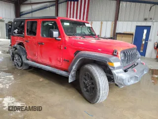 2024 Jeep Wrangler Sport S with VIN 1C4PJXDG5RW177357, listed as a Copart auction lot 52955605 with 8,382 mi miles and Salvage Title. Bid and sale history available at DreamBid. Image 4.