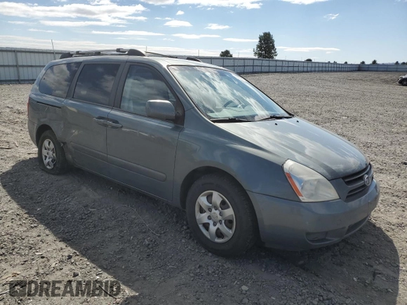 2007 Kia Sedona LX with VIN KNDMB233776175608, listed as a Copart auction lot 69321964 with 198,560 mi miles and Salvage Title. Bid and sale history available at carsss.com. Image 4.