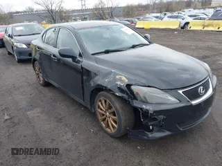 2008 Lexus IS 250 with VIN JTHCK262582025308, listed as a IAAI auction lot 41948321 with 234,940 mi miles. Bid and sale history available at carsss.com. Image 1.