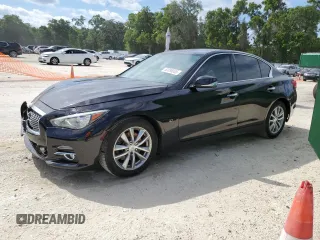 2014 Infiniti Q50 Premium with VIN JN1BV7AP9EM693541, listed as a Copart auction lot 52898005 with 203,157 mi miles and Salvage Title. Bid and sale history available at carsss.com. Image 1.