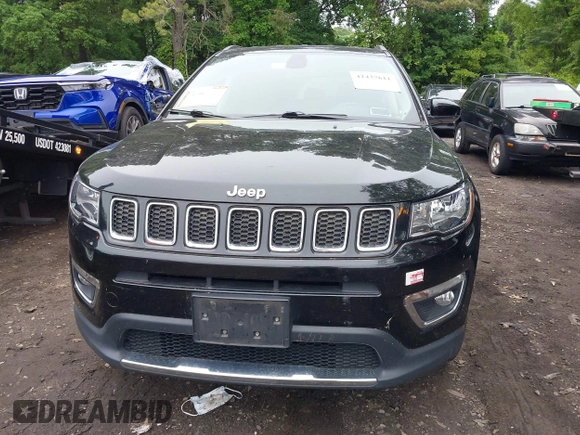 2020 Jeep Compass Limited with VIN 3C4NJDCB4LT155374, listed as a IAAI auction lot 42437611 with 43,867 mi miles and . Bid and sale history available at DreamBid. Image 12.
