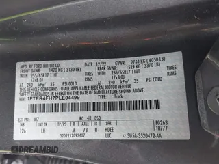 2023 Ford Ranger XL z VIN 1FTER4FH7PLE04499, wystawiony jako IAAI lot #42422898 z przebiegiem 21 618 mil mil oraz . Historia ofert i sprzedaży dostępna na DreamBid. Obrazek 9.