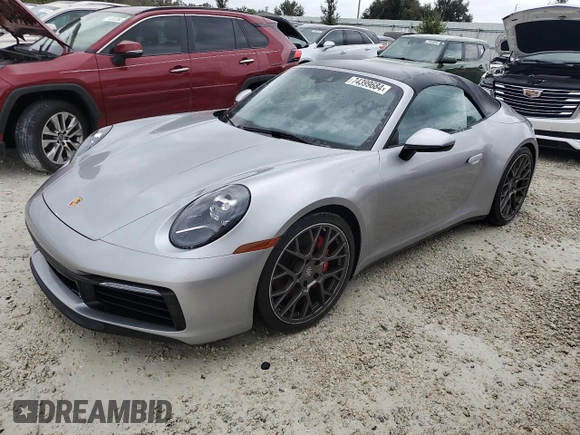 2024 Porsche 911 Carrera S with VIN WP0CB2A90RS245379, listed as a Copart auction lot 74399684 with 1,465 mi miles and Non Repairable. Bid and sale history available at carsss.com. Image 1.