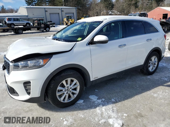 2019 Kia Sorento LX with VIN 5XYPGDA39KG540003, listed as a Copart auction lot 45834465 with 117,334 mi miles and Salvage Title. Bid and sale history available at DreamBid. Image 1.
