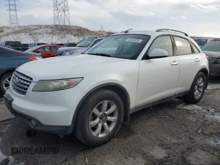 2005 Infiniti FX z VIN JNRAS08W35X210176, wystawiony jako Copart lot #44252375 z przebiegiem 200 690 mil mil oraz Tytuł czysty. Historia ofert i sprzedaży dostępna na DreamBid. Obrazek 1.