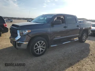 2018 Toyota Tundra 2WD SR5 with VIN 5TFEM5F10JX123149, listed as a Copart auction lot 45676045 with 76,709 mi miles and Salvage Title. Bid and sale history available at carsss.com. Image 1.