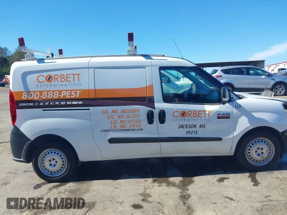 2020 Ram ProMaster City Cargo Van Tradesman with VIN ZFBHRFABXL6P57424, listed as a IAAI auction lot 41394026 with 121,503 mi miles. Bid and sale history available at carsss.com. Image 14.