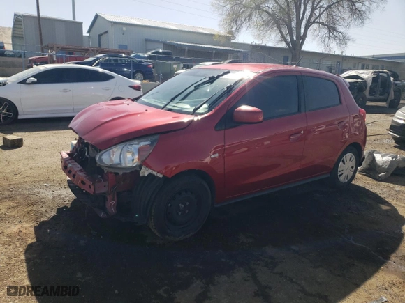 2020 Mitsubishi Mirage ES with VIN ML32A3HJ9LH007364, listed as a Copart auction lot 48589865 with 54,535 mi miles and Salvage Title. Bid and sale history available at carsss.com. Image 1.