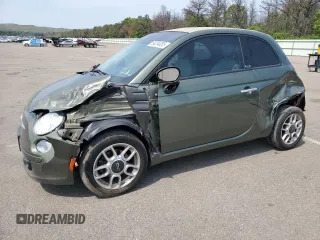 2012 FIAT 500 Pop with VIN 3C3CFFDR7CT382983, listed as a Copart auction lot 59204085 with 105,079 mi miles and Salvage title. Bid and sale history available at DreamBid. Image 1.