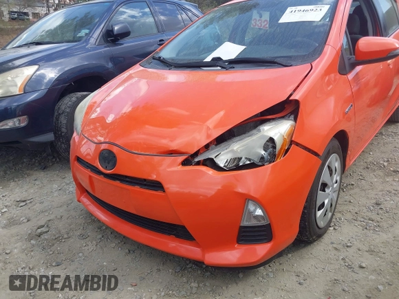 2012 Toyota Prius One with VIN JTDKDTB37C1003563, listed as a IAAI auction lot 41946923 with 125,636 mi miles. Bid and sale history available at carsss.com. Image 6.
