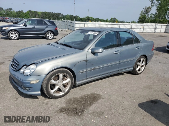 2006 Mercedes-Benz C 230 Sport with VIN WDBRF52H56F782614, listed as a Copart auction lot 53554835 with 134,287 mi miles and Salvage title. Bid and sale history available at DreamBid. Image 1.