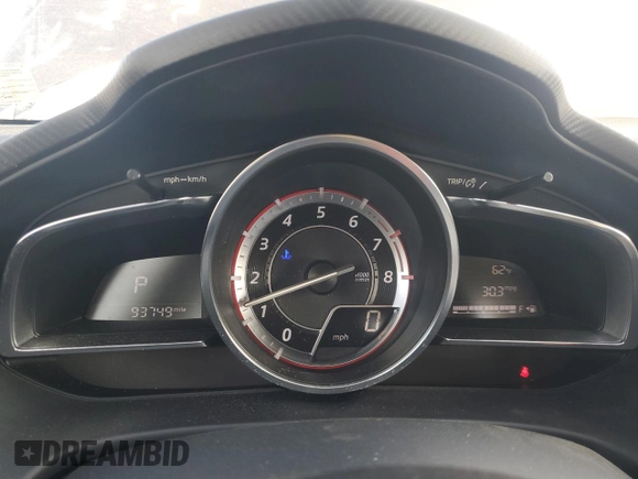 2014 Mazda 3 S Touring with VIN JM1BM1V35E1154890, listed as a Copart auction lot 42291245 with 93,749 mi miles and Salvage Title. Bid and sale history available at DreamBid. Image 9.