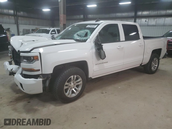 2018 Chevrolet Silverado 1500 LT with VIN 3GCUKRECXJG118122, listed as a Copart auction lot 47293595 with 97,047 mi miles and Salvage Title. Bid and sale history available at DreamBid. Image 1.