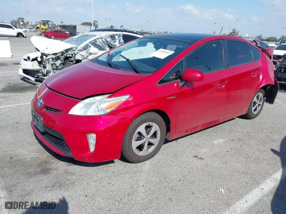 2012 Toyota Prius One with VIN JTDKN3DU2C1613597, listed as a IAAI auction lot 41555957 with NaN miles. Bid and sale history available at carsss.com. Image 2.