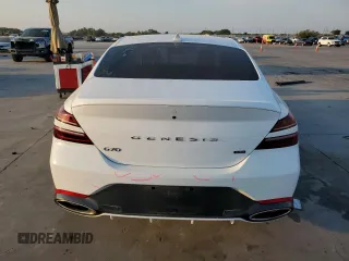2022 Genesis G70 3.3T with VIN KMTG54TE0NU082165, listed as a Copart auction lot 68529454 with 33,500 mi miles and Salvage Title. Bid and sale history available at carsss.com. Image 6.