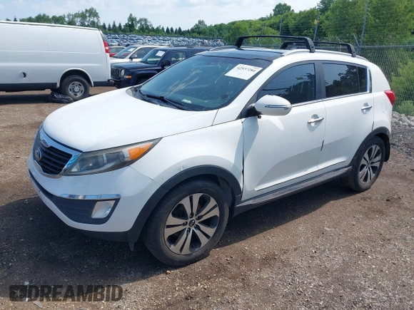2013 Kia Sportage EX with VIN KNDPC3A25D7443846, listed as a IAAI auction lot 42537284 with Not provided miles and . Bid and sale history available at DreamBid. Image 2.