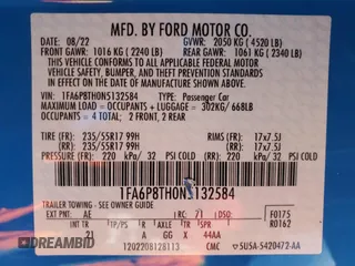 2022 Ford Mustang EcoBoost with VIN 1FA6P8TH0N5132584, listed as a Copart auction lot 45401895 with 14,658 mi miles and Salvage Title. Bid and sale history available at carsss.com. Image 12.