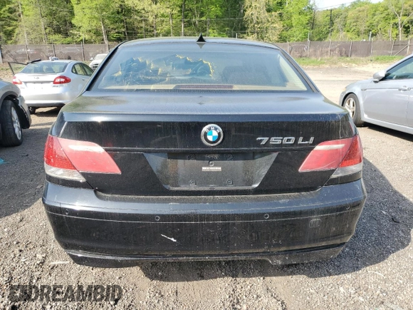 2008 BMW 7 Series 750Li with VIN WBAHN83588DT83469, listed as a Copart auction lot 53639225 with Not Provided miles and Salvage Title. Bid and sale history available at DreamBid. Image 6.