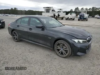 2023 BMW 3 Series 330e xDrive with VIN 3MW39FS05P8D22715, listed as a Copart auction lot 86916144 with 25,819 mi miles and Salvage Title. Bid and sale history available at carsss.com. Image 4.