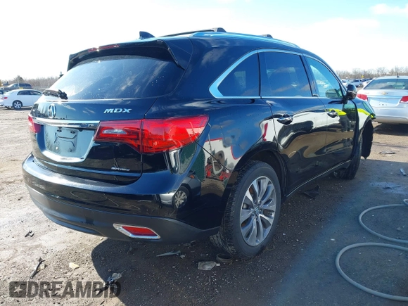 2015 Acura MDX Tech Pkg with VIN 5FRYD4H48FB026490, listed as a IAAI auction lot 41791560 with 190,000 mi miles. Bid and sale history available at carsss.com. Image 4.