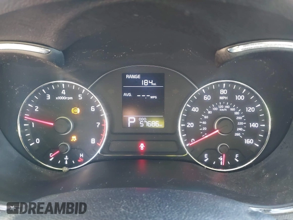 2016 Kia Forte LX with VIN KNAFX4A66G5471080, listed as a IAAI auction lot 41812751 with 57,686 mi miles. Bid and sale history available at carsss.com. Image 7.