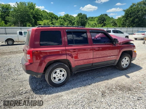 2015 Jeep Patriot Sport z VIN 1C4NJRBB0FD231598, wystawiony jako Copart lot #58962275 z przebiegiem Nie podano mil oraz Szkoda całkowita • Salvage title. Historia ofert i sprzedaży dostępna na DreamBid. Obrazek 3.