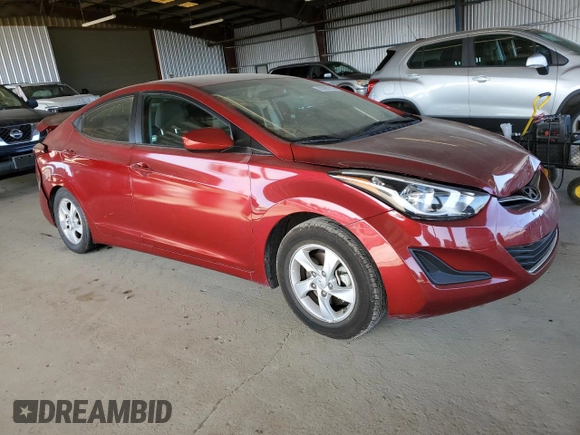 2014 Hyundai Elantra SE with VIN 5NPDH4AE7EH502722, listed as a Copart auction lot 61761715 with 74,791 mi miles and Salvage title. Bid and sale history available at DreamBid. Image 4.