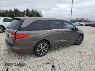 2019 Honda Odyssey Elite with VIN 5FNRL6H94KB004044, listed as a Copart auction lot 44556275 with 62,492 mi miles and Salvage Title. Bid and sale history available at DreamBid. Image 3.