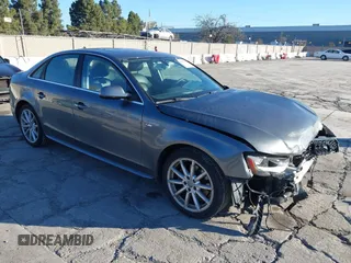 2014 Audi A4 Premium Plus with VIN WAUFFAFL3EN005183, listed as a IAAI auction lot 41868791 with 158,885 mi miles. Bid and sale history available at carsss.com. Image 1.