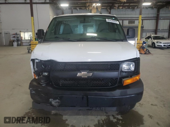 2017 Chevrolet Express Cargo Van with VIN 1GCZGHFG0H1308006, listed as a Copart auction lot 85428554 with 57,288 mi miles and Salvage Title. Bid and sale history available at carsss.com. Image 5.