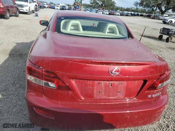 2012 Lexus IS 250C with VIN JTHFF2C29C2526149, listed as a Copart auction lot 79602944 with 0 mi miles and Non Repairable. Bid and sale history available at carsss.com. Image 6.