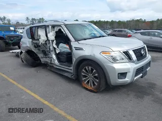 2018 Nissan Armada SL with VIN JN8AY2ND0JX001277, listed as a IAAI auction lot 41694980 with 98,751 mi miles and . Bid and sale history available at DreamBid. Image 1.