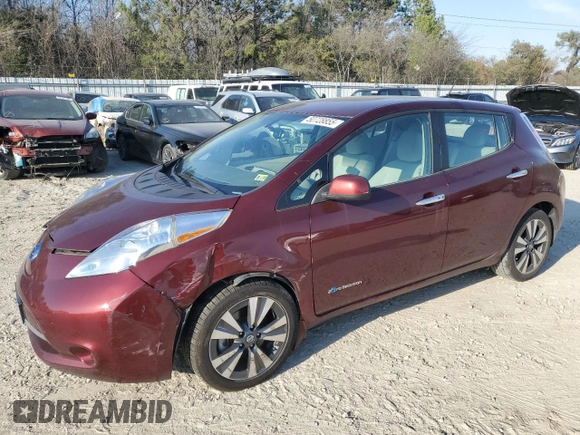 2016 Nissan LEAF SV with VIN 1N4BZ0CP8GC304599, listed as a Copart auction lot 50728855 with 48,410 mi miles and Salvage Title. Bid and sale history available at carsss.com. Image 1.