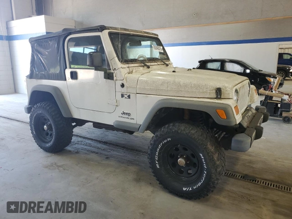 2004 Jeep Wrangler X z VIN 1J4FA39S14P724963, wystawiony jako Copart lot #59345075 z przebiegiem 70 185 mil mil oraz Czysty tytuł • Clean title. Historia ofert i sprzedaży dostępna na DreamBid. Obrazek 4.
