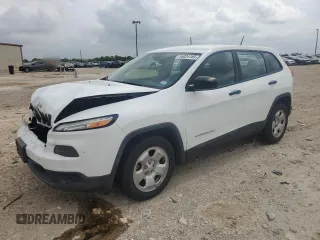 2014 Jeep Cherokee Sport with VIN 1C4PJLAB1EW225884, listed as a Copart auction lot 55024185 with 100,429 mi miles and Salvage Title. Bid and sale history available at DreamBid. Image 1.