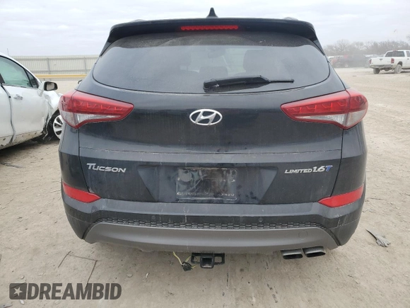 2016 Hyundai Tucson Limited with VIN KM8J33A21GU216211, listed as a Copart auction lot 44120345 with Not Provided miles and Salvage Title. Bid and sale history available at DreamBid. Image 6.