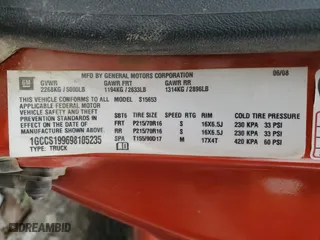 2009 Chevrolet Colorado Work Truck with VIN 1GCCS199698105235, listed as a Copart auction lot 83821564 with 187,981 mi miles and Salvage Title. Bid and sale history available at carsss.com. Image 12.