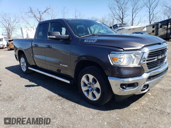 2021 Ram 1500 Big Horn with VIN 1C6SRFBT1MN831337, listed as a Copart auction lot 51418785 with 69,700 mi miles and Salvage Title. Bid and sale history available at carsss.com. Image 4.