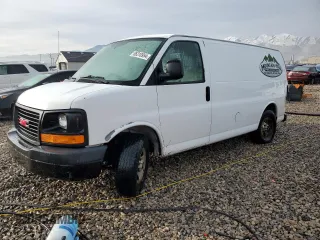 2007 GMC Savana Cargo Van with VIN 1GTFG15X671172541, listed as a Copart auction lot 86310954 with 163,795 mi miles and Salvage Title. Bid and sale history available at carsss.com. Image 1.