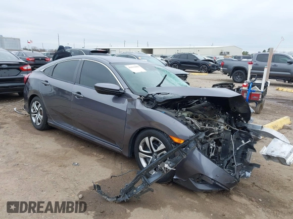 2017 Honda Civic Sedan LX with VIN 2HGFC2F63HH563674, listed as a IAAI auction lot 41633602 with 1 mi miles. Bid and sale history available at carsss.com. Image 1.