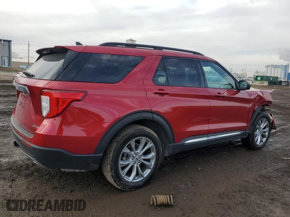 2021 Ford Explorer XLT with VIN 1FMSK8DH9MGC51416, listed as a Copart auction lot 46912555 with 34,271 mi miles and Salvage Title. Bid and sale history available at DreamBid. Image 3.