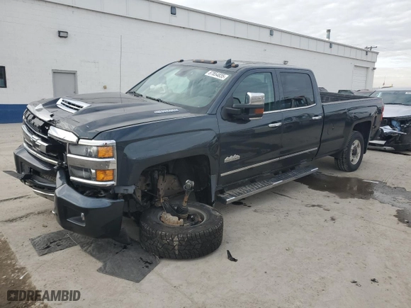 2018 Chevrolet Silverado 3500HD High Country with VIN 1GC4K1EY7JF108484, listed as a Copart auction lot 87854835 with 88,518 mi miles and Salvage Title. Bid and sale history available at carsss.com. Image 1.
