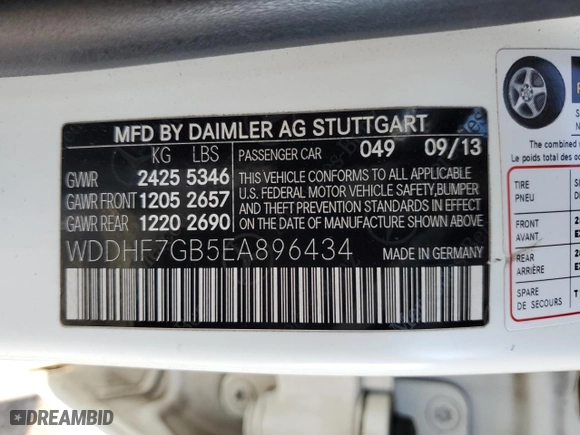 2014 Mercedes-Benz E-Class E 63 AMG S-Model with VIN WDDHF7GB5EA896434, listed as a Copart auction lot 88238905 with 92,986 mi miles and Salvage Title. Bid and sale history available at carsss.com. Image 14.