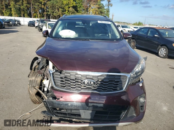 2019 Kia Sorento EX Sport V6 with VIN 5XYPH4A52KG469628, listed as a Copart auction lot 41466235 with 80,848 mi miles and Salvage Title. Bid and sale history available at carsss.com. Image 5.