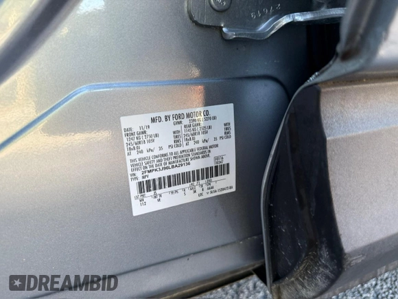 2020 Ford Edge SEL with VIN 2FMPK3J96LBA29136, listed as a Copart auction lot 66417635 with 97,151 mi miles and Clean title. Bid and sale history available at DreamBid. Image 10.