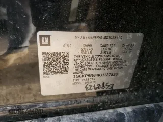 2019 Cadillac CT6 Sport AWD with VIN 1G6KP5R64KU127826, listed as a Copart auction lot 48248125 with 43,171 mi miles and Salvage title. Bid and sale history available at DreamBid. Image 15.