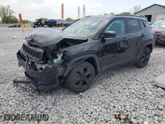 2018 Jeep Compass Altitude z VIN 3C4NJCBB5JT327078, wystawiony jako Copart lot #56466005 z przebiegiem 73 768 mil mil oraz Szkoda całkowita • Salvage title. Historia ofert i sprzedaży dostępna na DreamBid. Obrazek 1.