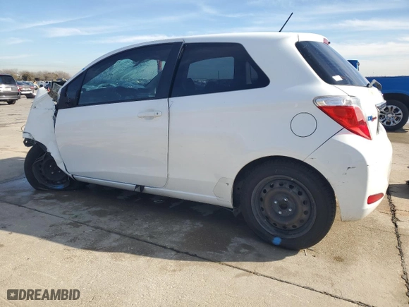 2012 Toyota Yaris L with VIN JTDJTUD38CD508320, listed as a Copart auction lot 88533985 with 0 mi miles and Salvage Title. Bid and sale history available at carsss.com. Image 2.
